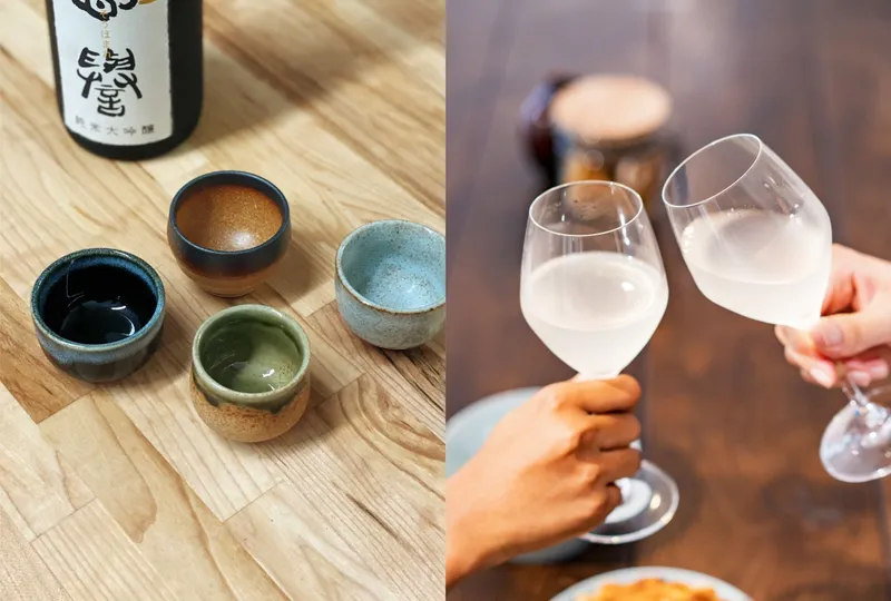 清酒適用的白酒杯與豬口杯